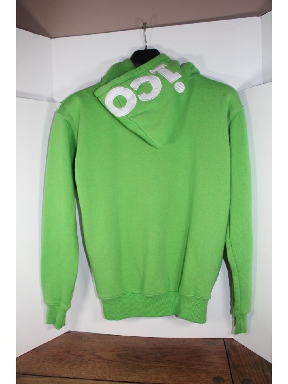 ICON Brand Embroidered Tiger Logo Pullover Hoodie Green Size S - Picture 2 of 2